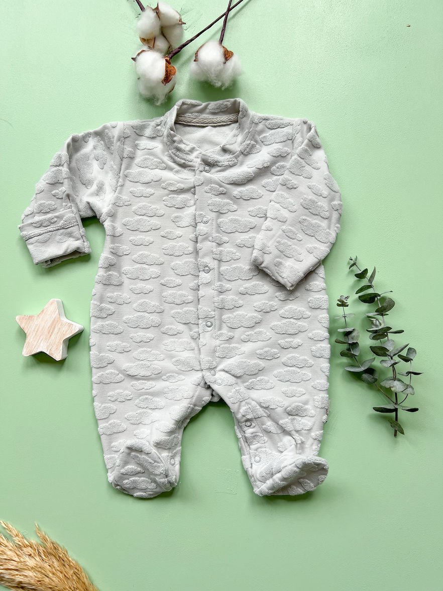 BULUT DESENLİ BEBEK TULUMU