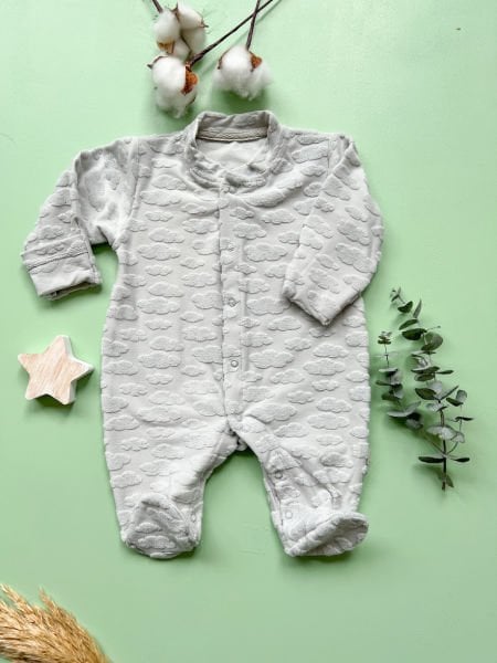 BULUT DESENLİ BEBEK TULUMU