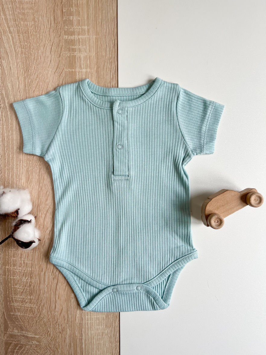 ORGANİK PAMUK ÇITÇITLI KISA KOLLU BADİ