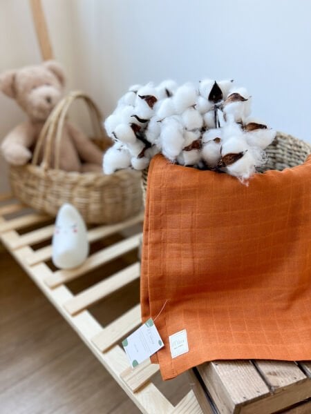 KİREMİT DÜZ RENK MÜSLİN