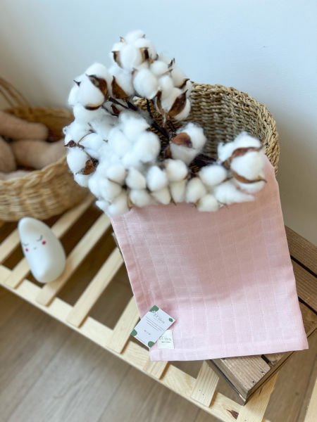 PEMBE DÜZ RENK MÜSLİN