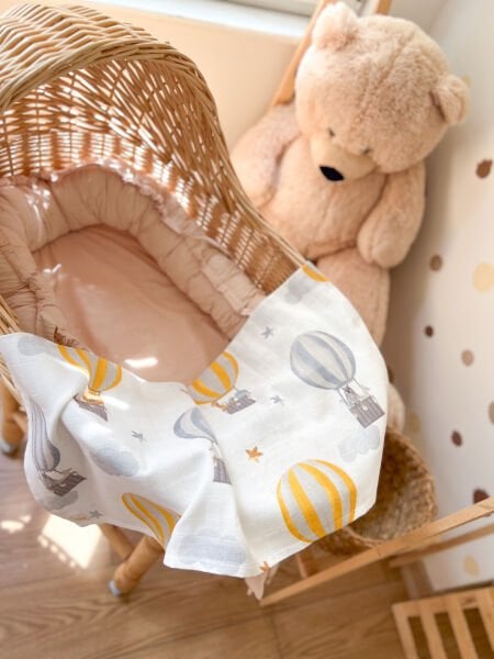 FLYING BALLOON PATTERNED MUSLIN COVER