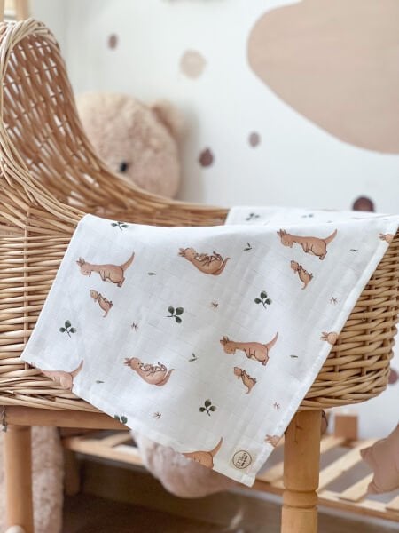 KANGAROO PATTERNED MUSLIN COVER