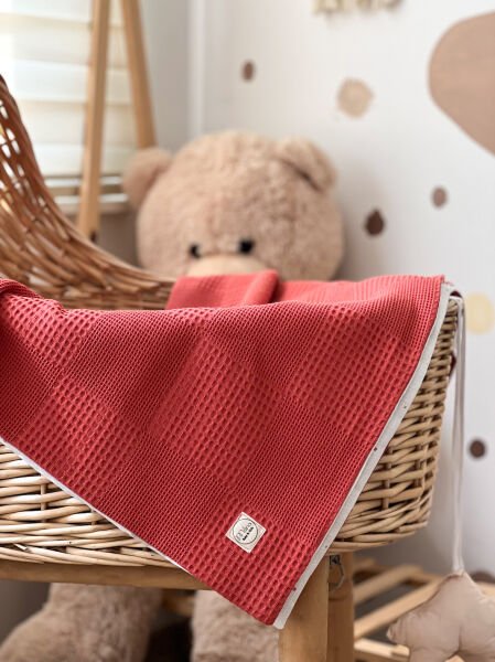 Çift Taraflı Müslin Bebek Battaniyesi | Doğal ve Nefes Alabilen Kumaş Kirpi Desenli