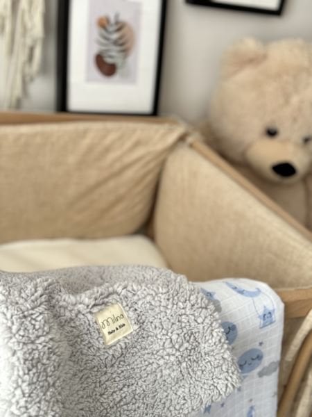Double Sided Teddy Welsoft Muslin Blanket Gray