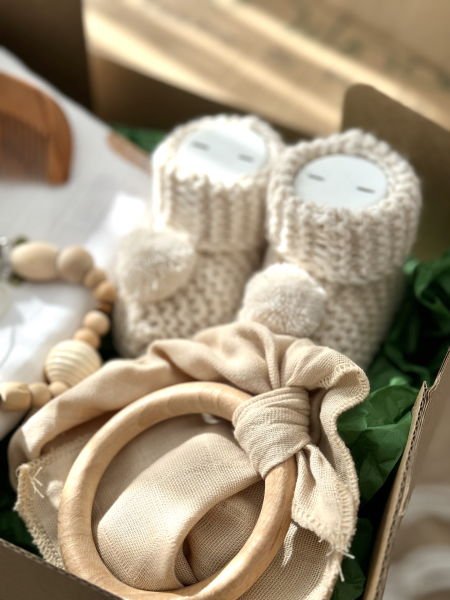 Hoşgeldin Bebek Yenidoğan Müslin Set - Bej
