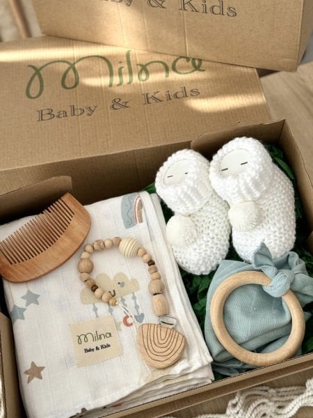Welcome Baby Newborn Muslin Set - Blue