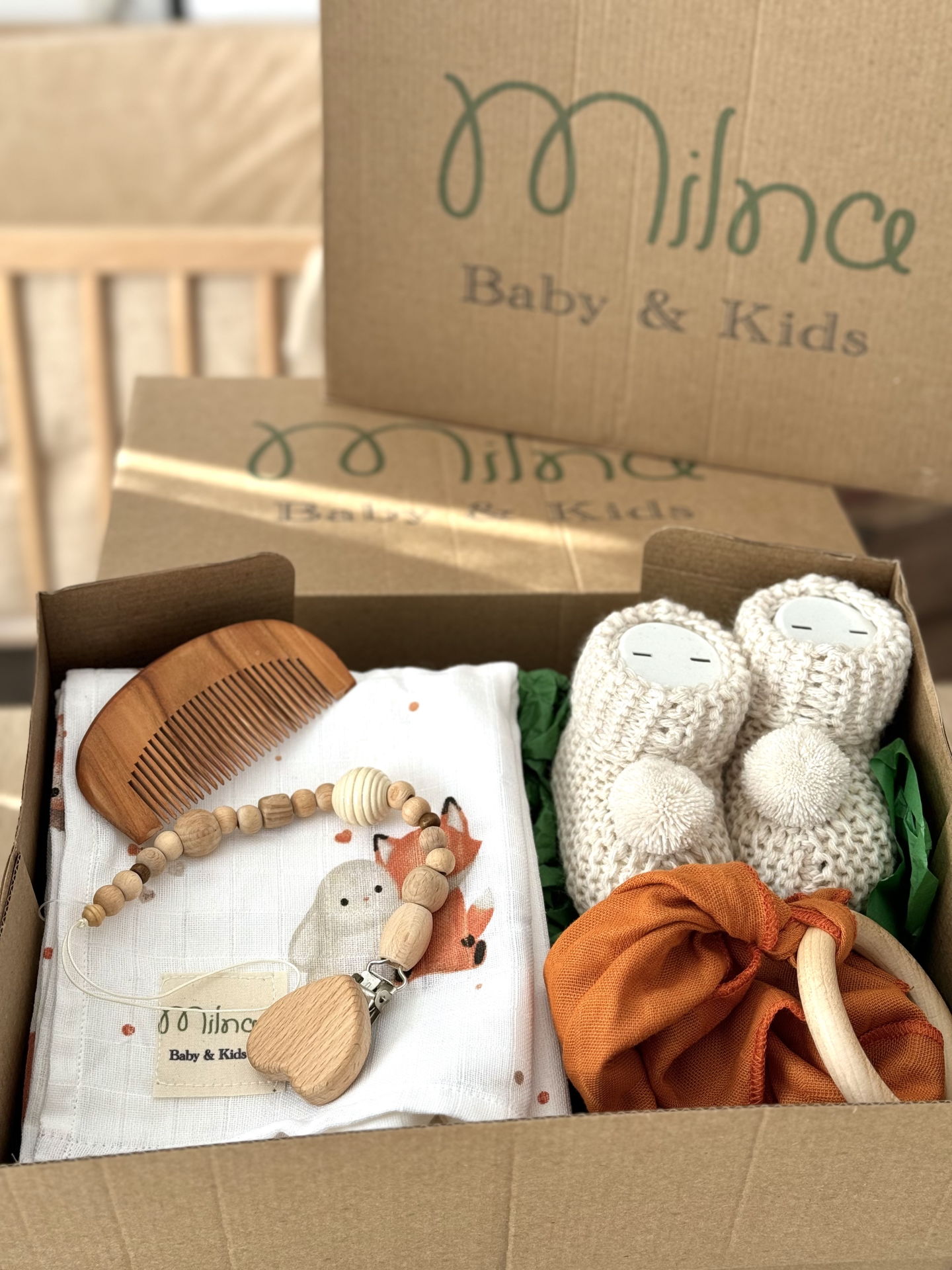 Hoşgeldin Bebek Yenidoğan Müslin Set - Kiremit