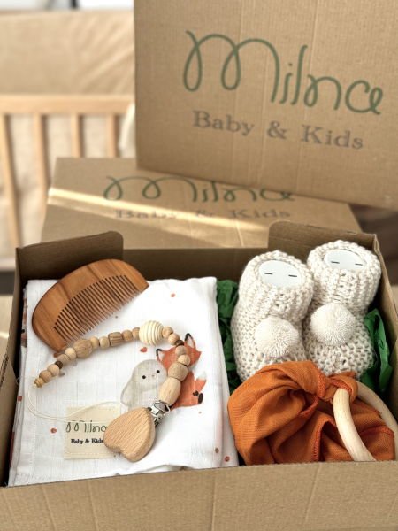 طقم قماش موسلين حديث الولادة - بلاط