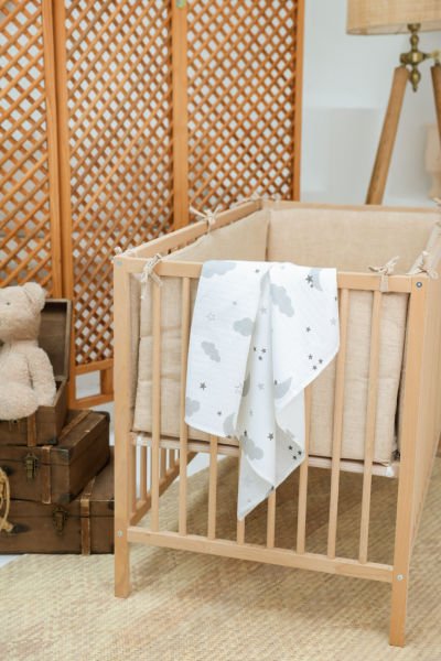 3’lü Müslin Bebek Örtüsü Seti – %100 Pamuk, Tek Kat, 75x85 cm, Uçan Balon ve Bulut Desenli, Sarı Düz Renk  | Milna Baby Kids