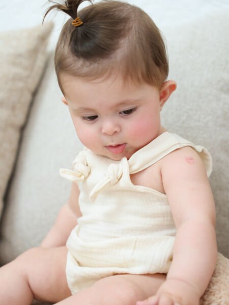 %100 Pamuk Askılı Müslin Bebek Zıbını – Nefes Alan, Yumuşak ve Yazlık (0 - 9)