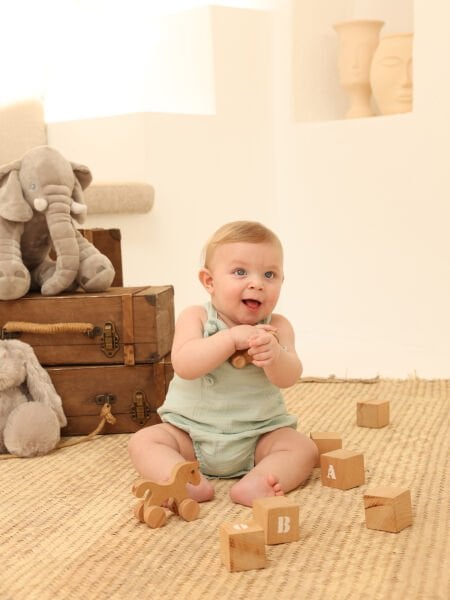 %100 Pamuk Askılı Müslin Bebek Zıbını – Nefes Alan, Yumuşak ve Yazlık (0 - 9)