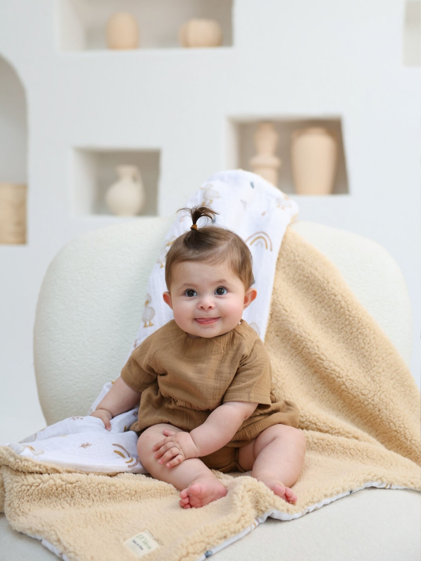 %100 Pamuk Müslin Bebek Romper – Yazlık, Nefes Alan, Şık ve Konforlu Tasarım