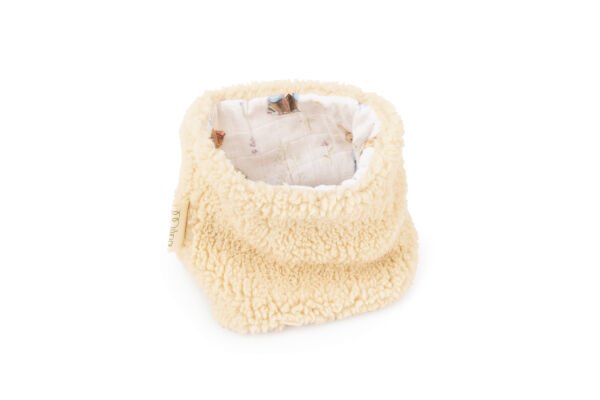 Dışı Sherpa, İçi %100 Pamuklu Müslin Boyunluk, Yumuşacık, Sıcacık ve Terletmeyen Kumaş