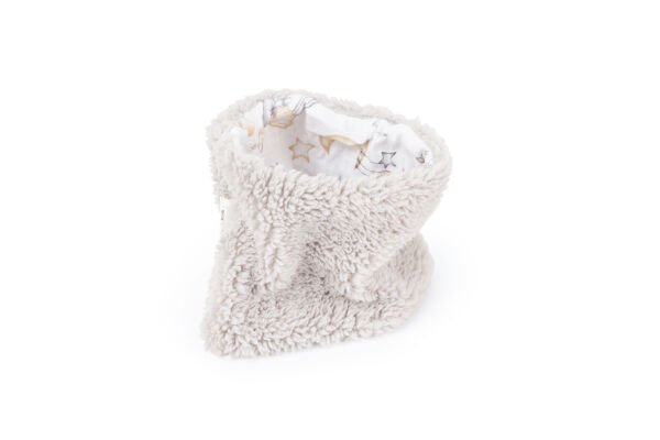 Dışı Sherpa, İçi %100 Pamuklu Müslin Boyunluk, Yumuşacık, Sıcacık ve Terletmeyen Kumaş