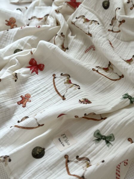 İki Katlı Kurabiye Adam Desenli Müslin