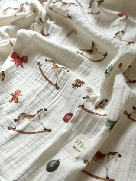 İki Katlı Kurabiye Adam Desenli Müslin