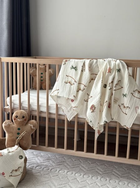 İki Katlı Kurabiye Adam Desenli Müslin