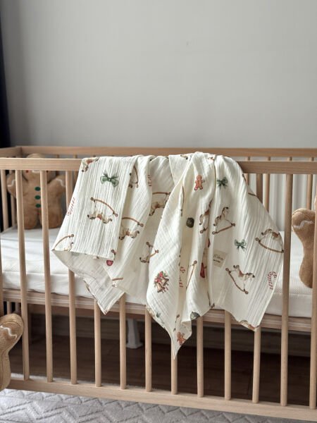 İki Katlı Kurabiye Adam Desenli Müslin